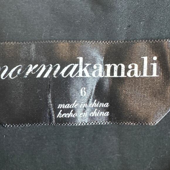 Norma Kamali Black Swing Coat LIghtweight Versatile Sz 6 Designer Quiet Luxury - Picture 6 of 8